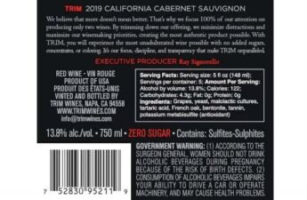 etichette del vino