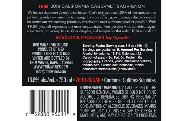 etichette del vino